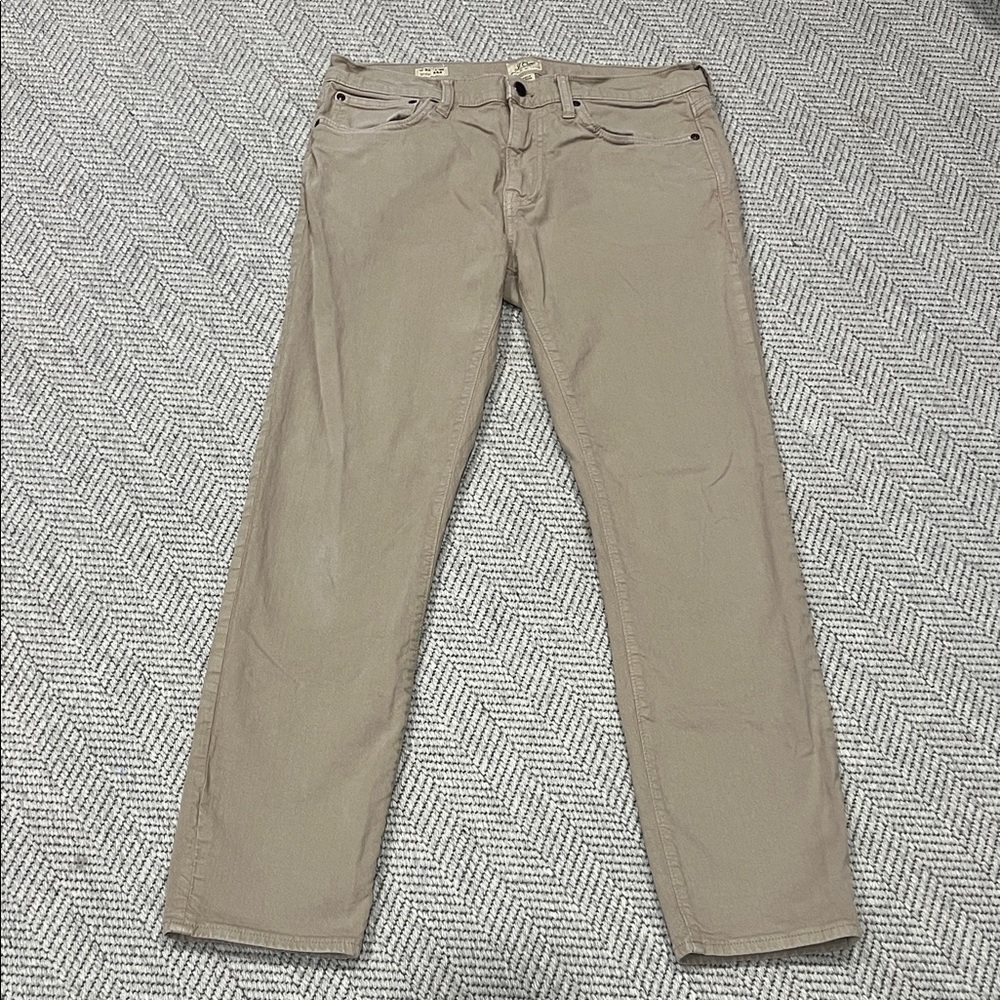 J. Crew Men's 484 Stretch Slim Jeans in Khaki Tan 33x32